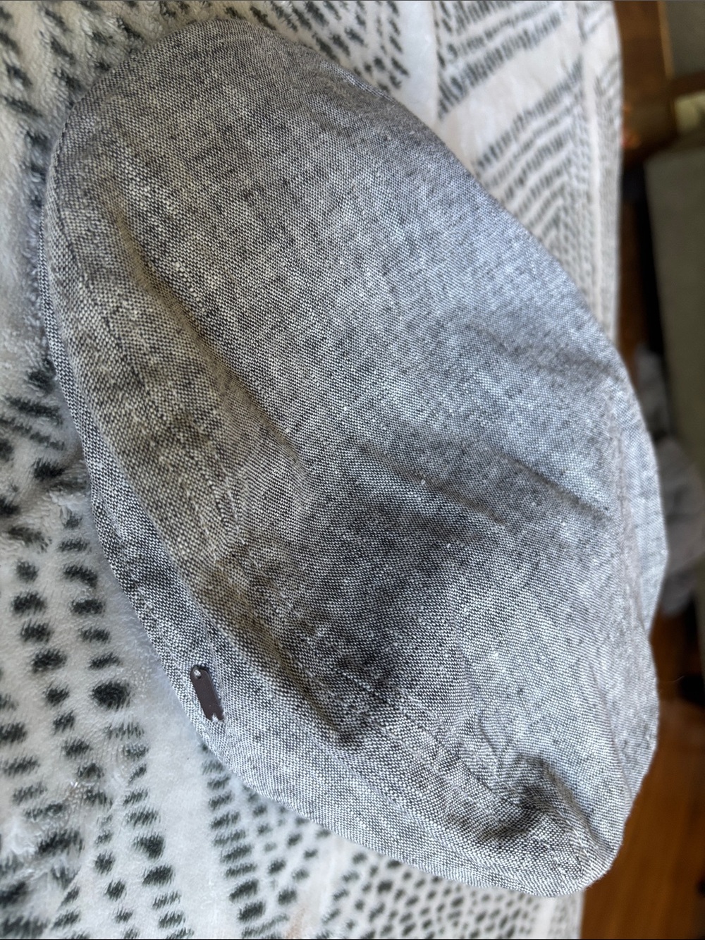 H&M Slate Gray Linen-Blend Hat